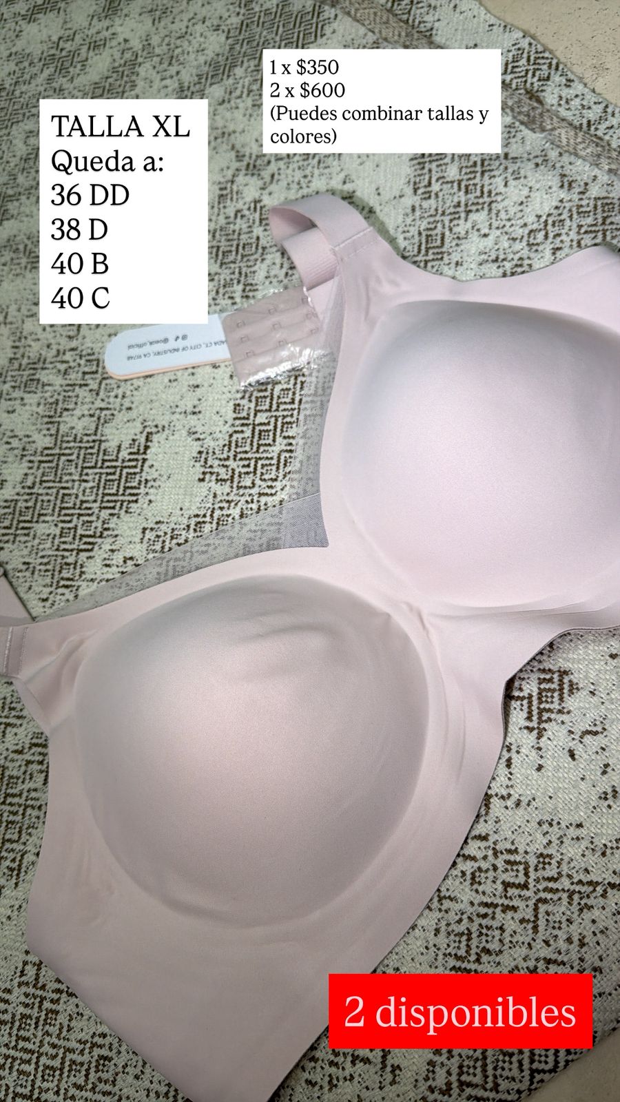 BRASSIER OEAK ROSA XL