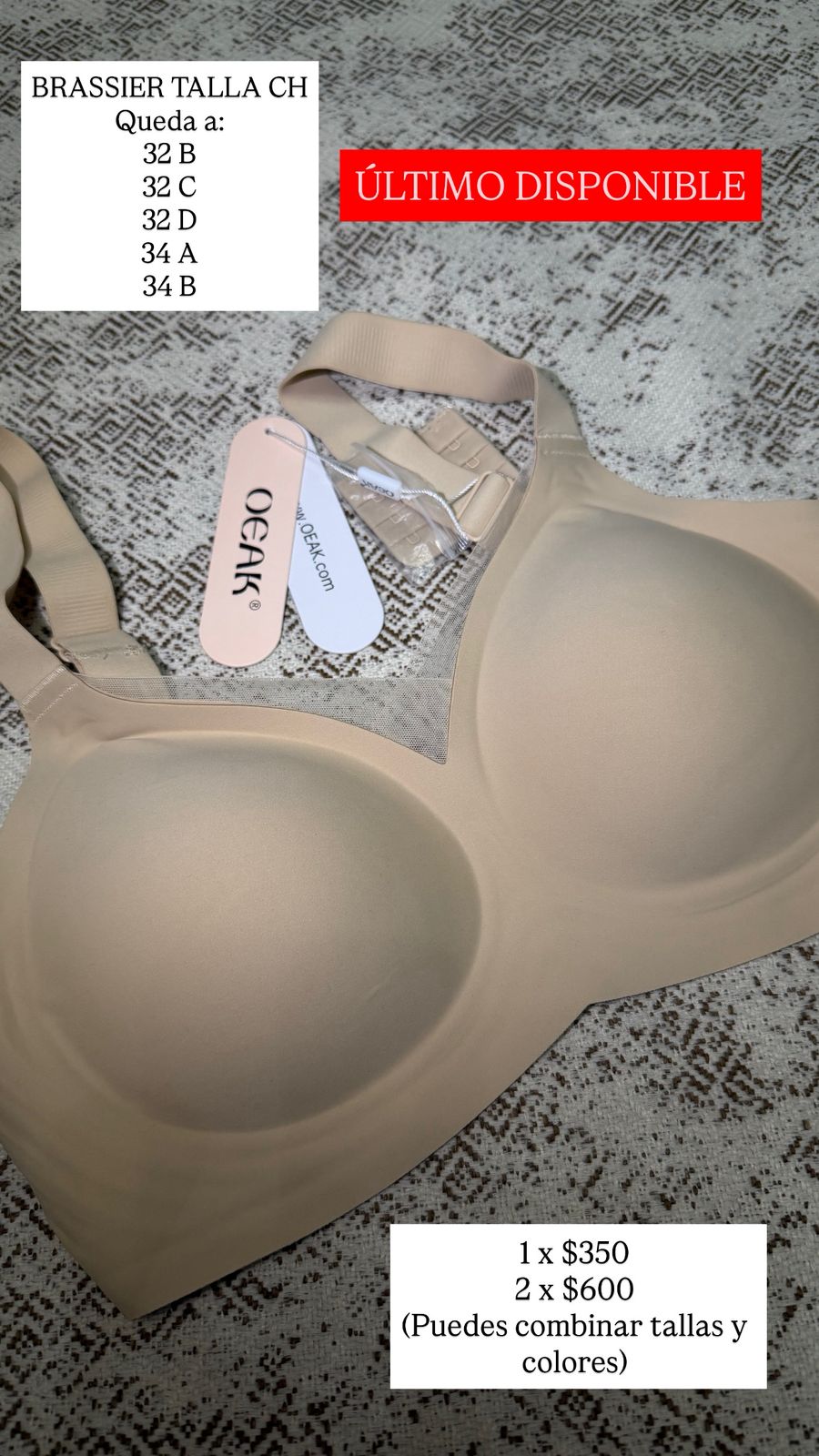 BRASSIER OEAK CHICO BEIGE