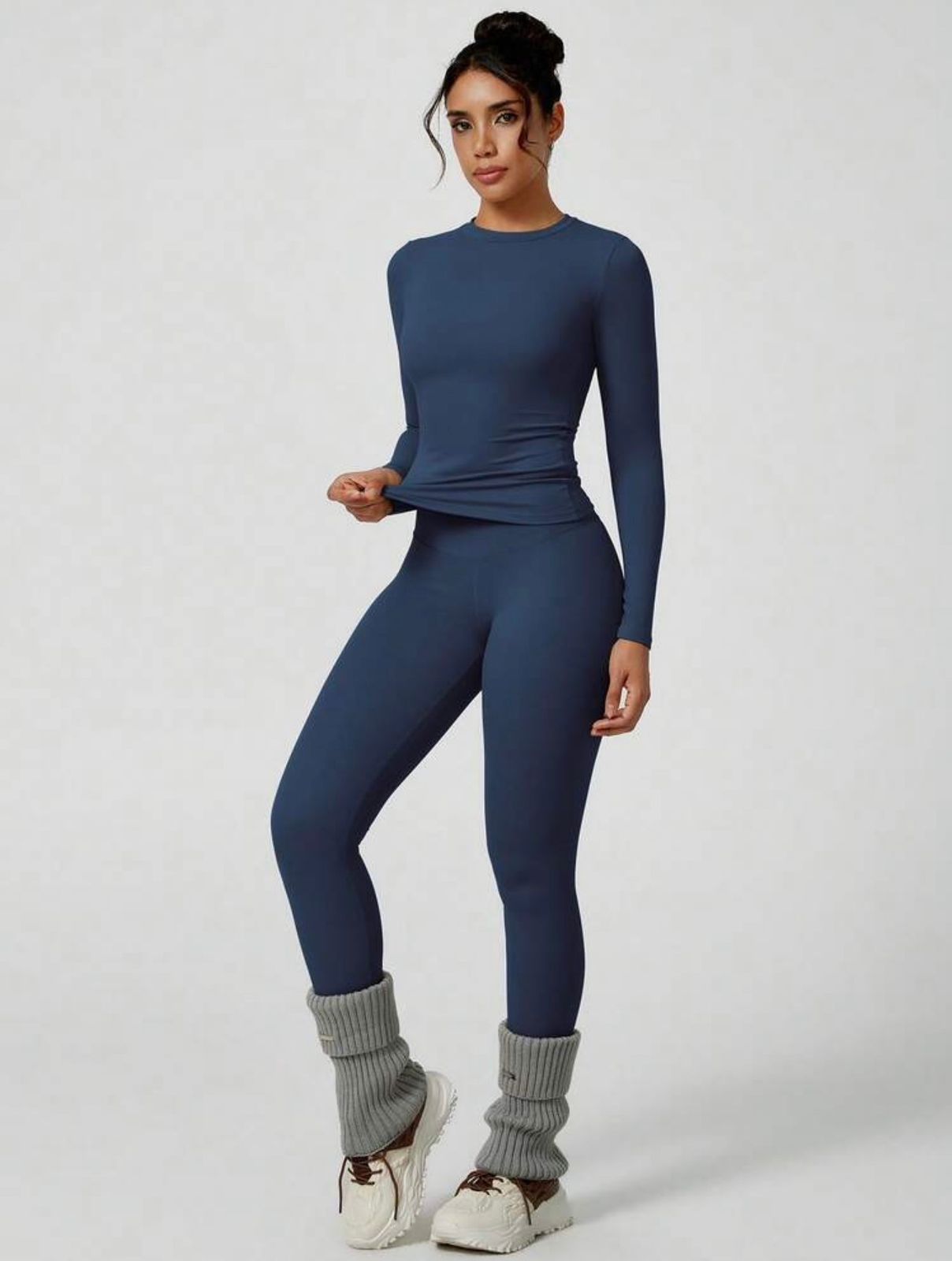 CONJUNTO DEPORTIVO MANGA LARGA AZUL