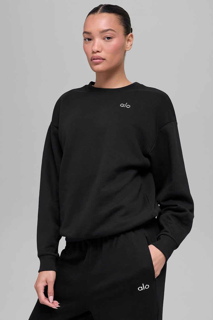 CREWNECK BLACK ALO UNISEX