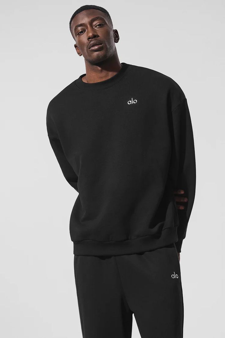 CREWNECK BLACK ALO UNISEX