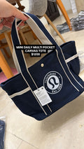 MINI TOTE LULULEMON NAVY BLUE
