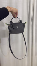 MINI LONGCHAMP GRIS OSCURO