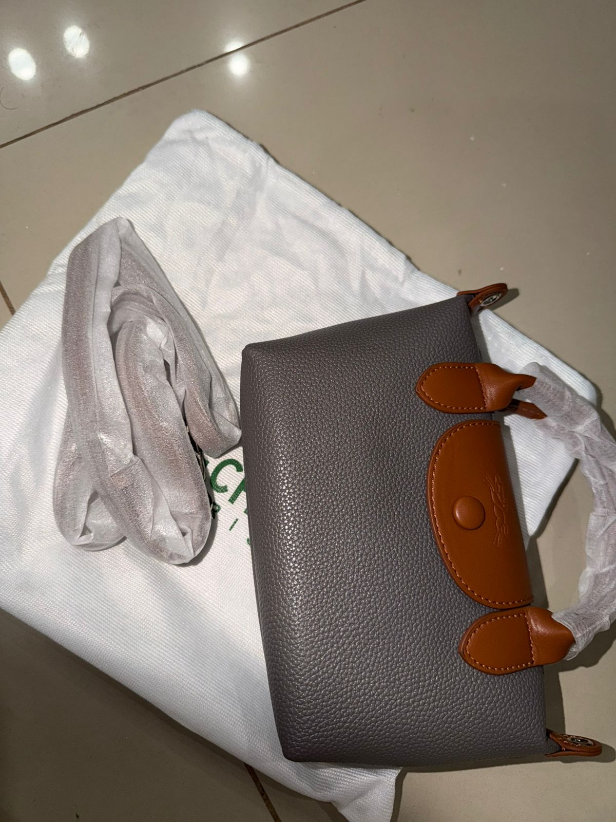 MINI LONGCHAMP GRIS