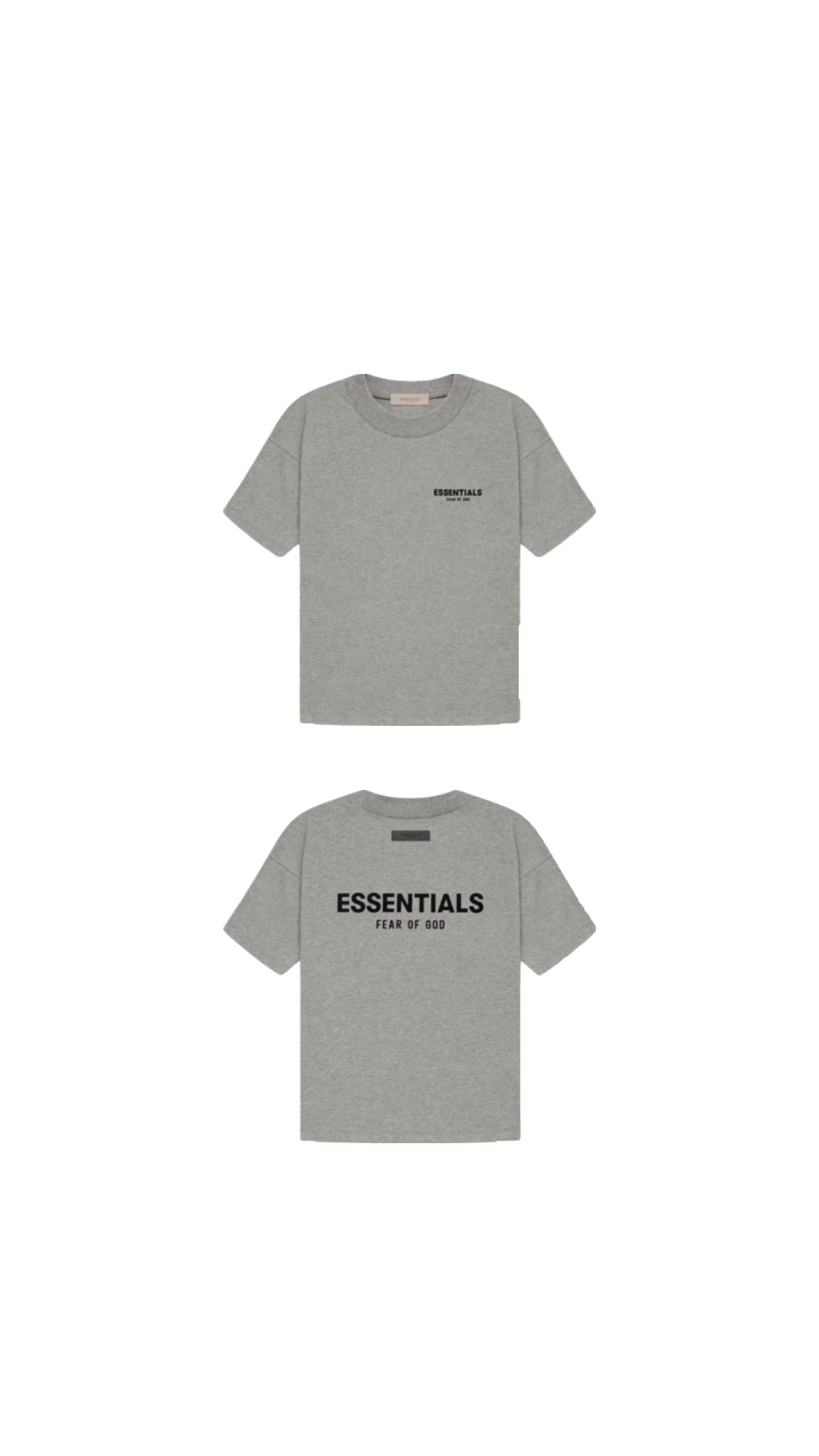 PLAYERA ESSENTIALS GRIS FUERTE