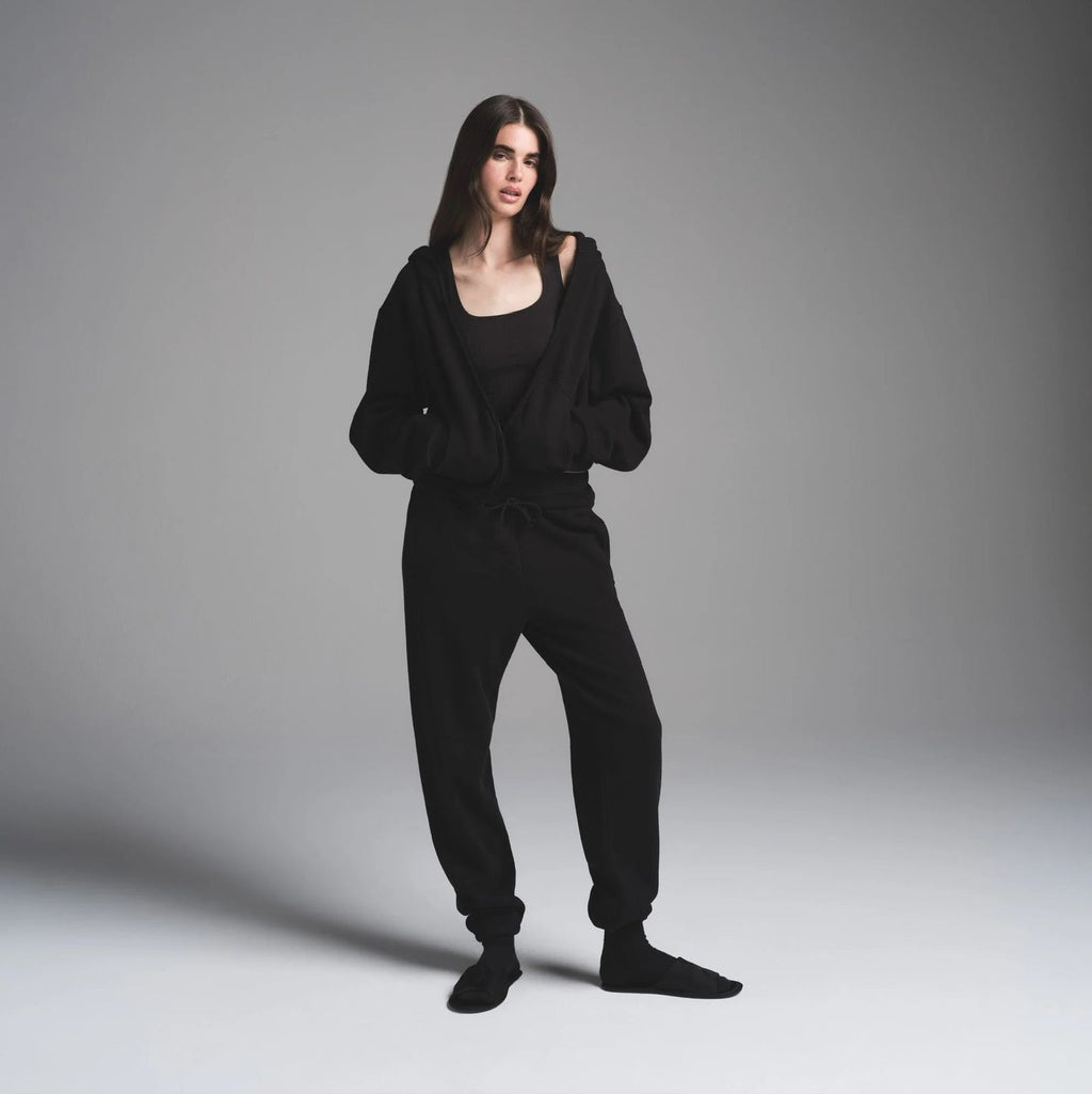 ZIP HOODIE SKIMS BLACK