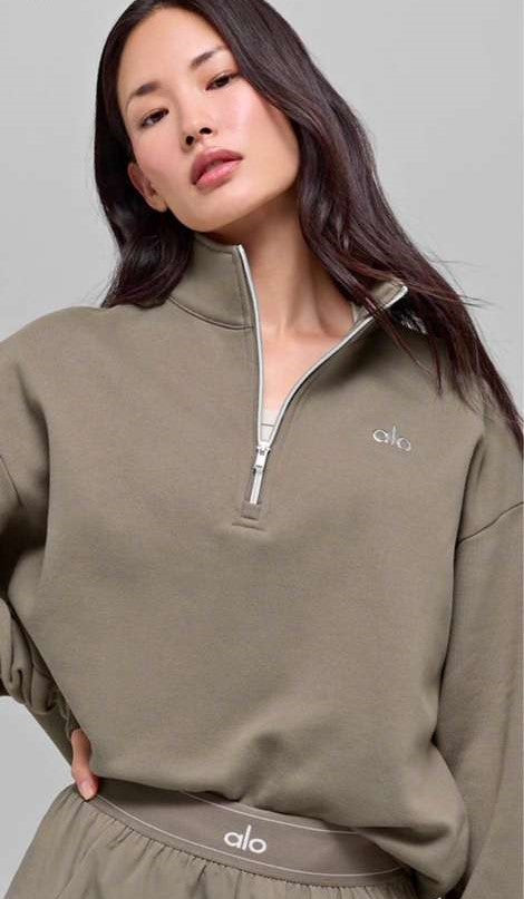 1/4 ZIPPER BEIGE