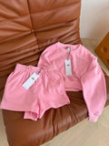 Conjunto Short y Sudadera rosa alo