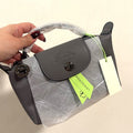 Mini Longchamp Gris Piel