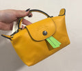 Mini Longchamp Amarilla Piel